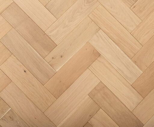 Amberstem Herringbone Engineered Light Oak Flooring, Brushed, Invisible, UV Oiled, 90x14x300mm