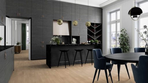 Boen Andante Oak White Engineered 3-Strip Flooring, Matt Lacquered, 215x14x2200mm