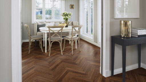 Boen Prestige American Walnut Engineered, Herringbone, Parquet Flooring, Matt Lacquered, 70x10x470mm