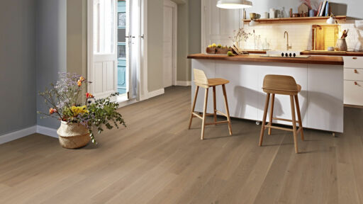 Boen Sand Oak Engineered Flooring, Brushed, Oiled, 138x3.5x14mm