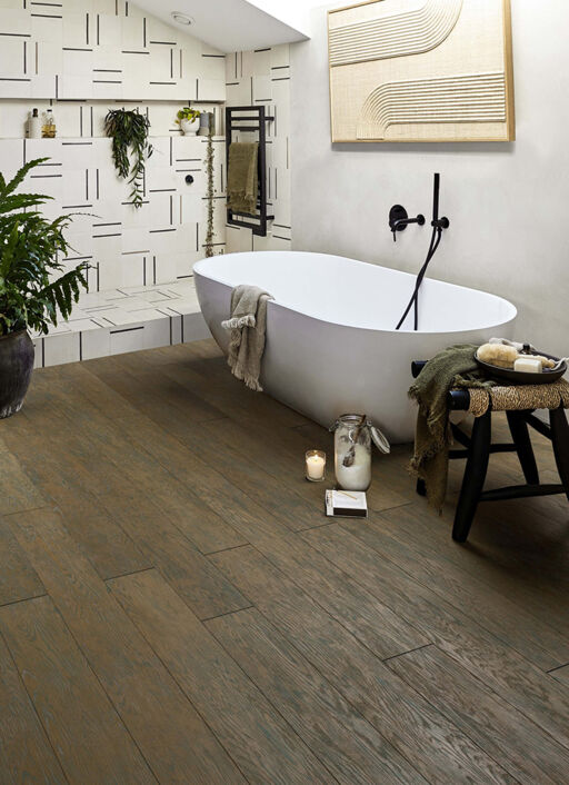 Chene Engineered Oak Flooring, Brown Distressed & Oiled Hand Scraped, 150x18xRLmm