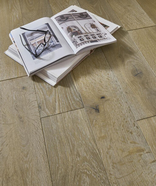 Chene Engineered Oak Flooring, Brushed & Smoked White Hardwax Oiled, 150x18xRLmm