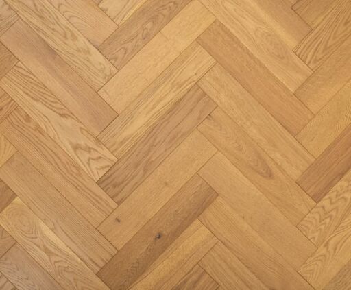 Cloudfern Herringbone Engineered Oak Flooring, Golden, Brushed, UV Lacquered, 90x15x400mm