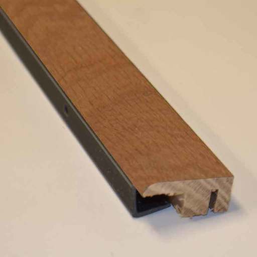 Solid Oak End Profile Threshold, Walnut Stained, Lacquered, 90 cm