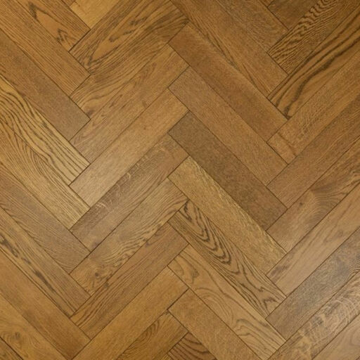 Evergreen Arden Sunrise Engineered Oak Flooring, Herringbone, Natural, Brushed & Lacquered, 90x14x400mm