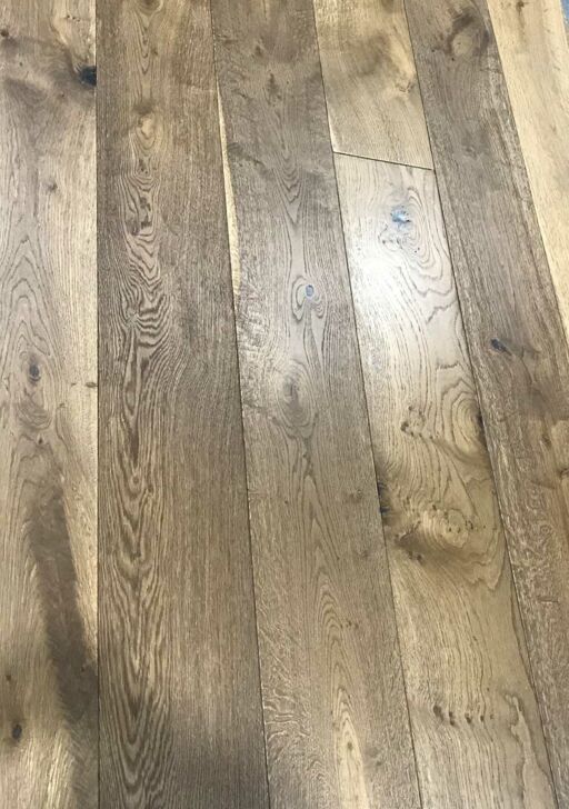 Evolve American Oak Engineered Flooring, Natural, Smoked Brushed & Lacquered, 190x15x1900 mm