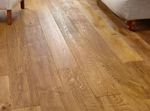 Evolve Chelsea, Engineered Oak Flooring, Golden, Handscraped, Deep Brushed & Lacquered, 180x20x1860mm
