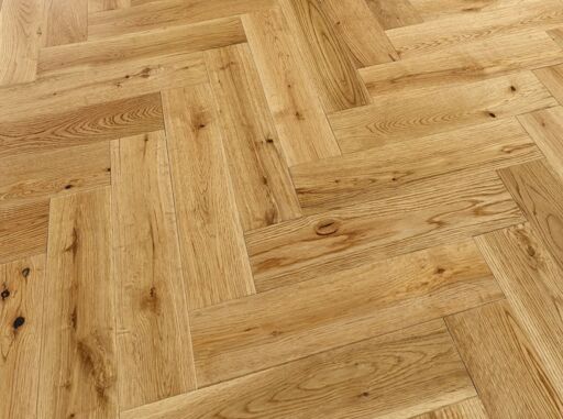 Evolve Mayfair, Engineered Oak Flooring, Herringbone, Natural UV Lacquered, 90x15x400mm
