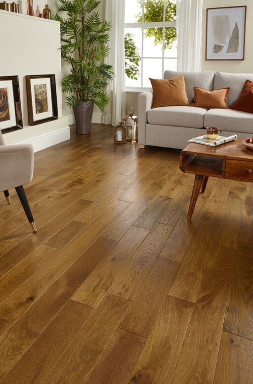 Evolve Westminster, Engineered Oak Flooring, Wheat Brushed & Lacquered, RLx125x18mm