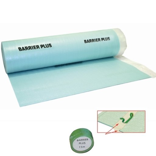 Barrier Plus Foam Underlay for Laminate Flooring, 3 mm, 15 ...