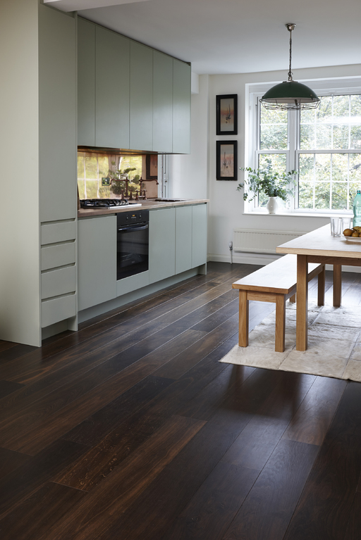 Junckers Black Oak Boulevard Solid Wood Flooring, Ultra Matt Lacquered, Harmony, 185x20.5mm