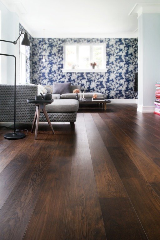 Junckers Black Oak Boulevard Solid Wood Flooring, Harmony, Oiled, 185x20.5 mm