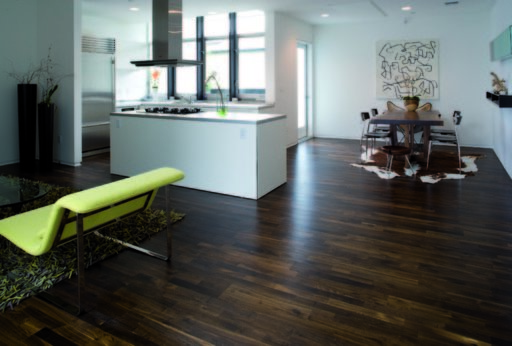 Junckers Solid Black Oak 2-Strip Flooring, Ultra Matt Lacquered, Harmony, 129x14mm