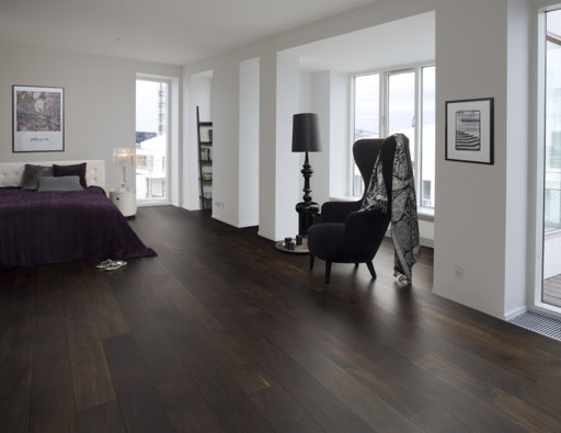Junckers Black Oak Solid Wood Flooring, Untreated, Harmony, 140x20.5 mm