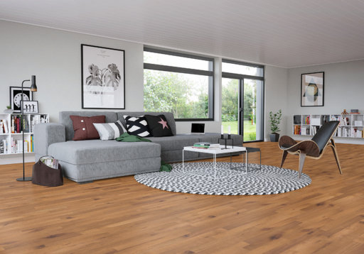 Junckers Beech SylvaKet Solid 2-Strip Wood Flooring, Ultra Matt Lacqured, Variation, 129x14 mm