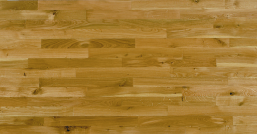 Junckers Solid Oak 2-Strip Flooring, Silk Matt Lacquered, Harmony, 129x14mm