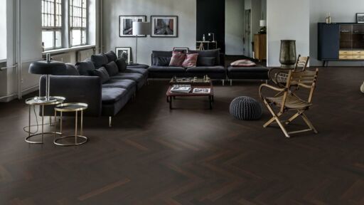 Kahrs Studio Smoked Oak AB Engineered Herringbone Flooring, Prime, Oiled, 70x490x11 mm