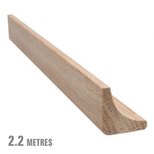 Solid Oak Scotia Beading, Lacquered, 19x19 mm, 2.2 m