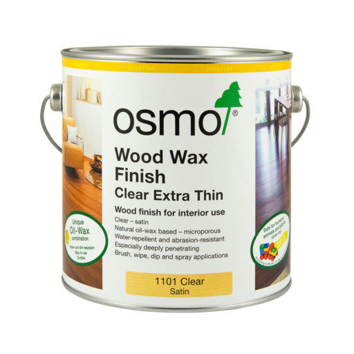 Osmo Wood Wax Finish Extra Thin, Clear Satin, 5ml Sample