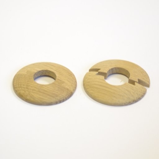 Solid Oak Pipe Surrounds (Pipe Ferrule) Unfinished, 15 mm, Pair