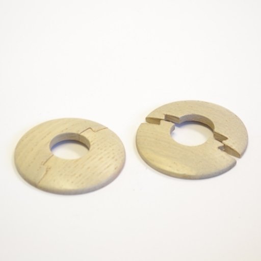 Solid White Oak Pipe Surrounds (Pipe Ferrule) Lacquered, 16 mm, Pair