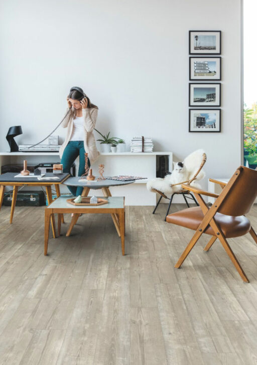 QuickStep Alpha Bloom, Morning Mist Pine Vinyl Flooring, 209x6x1494mm