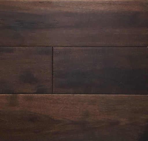 Xylo Black Stained Hickory Engineered Flooring, Rustic, Brushed, Handscraped, UV Lacquered, 150x14xRL mm