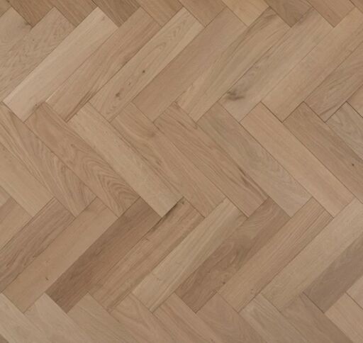 Solid Oak Parquet Flooring Herringbone Blocks, Rustic, Unfinished, 90x18x300mm