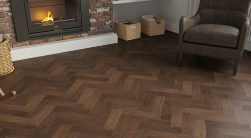 Sommaroy Engineered Oak Flooring, Herringbone, Rustic, Brushed & Lacquered, 80x10x300mm