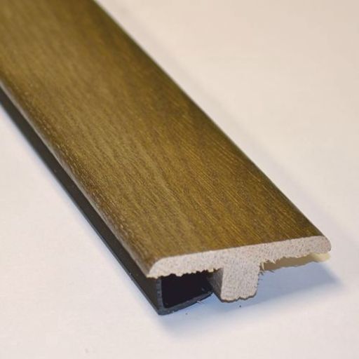 Solid Dark Oak T-Shaped Threshold, Lacquered, 90 cm