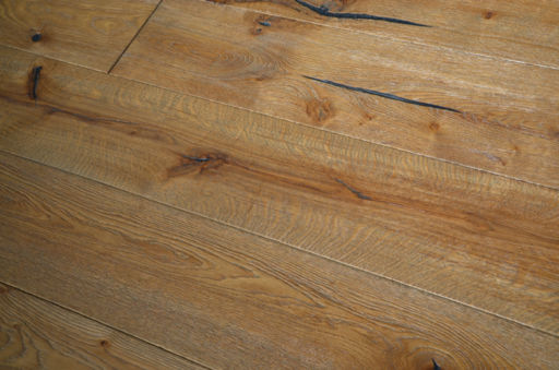 Tradition Antique Engineered Oak Flooring, Distressed, Brushed, Moonstone Grey Oiled, 220x15x2200 mm