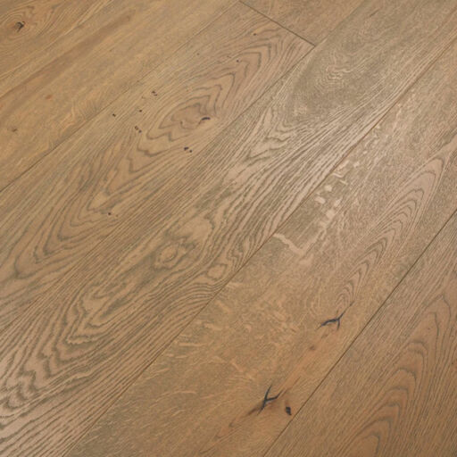 Tradition Antique Engineered Oak Flooring, Distressed, Brushed, Moonstone Grey Oiled, 220x15x2200 mm