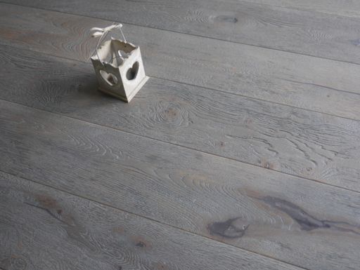 Tradition Antique Smoke Grey Engineered Oak Flooring, Distressed, Brushed & Oiled, 190x20x1900 mm