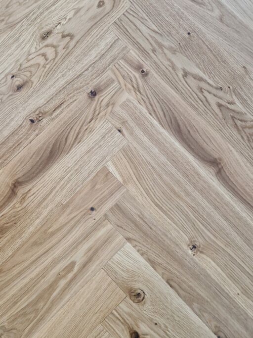 Tradition Classics Herringbone Engineered Oak Flooring, Rustic, Lacquered, 70x11x490mm