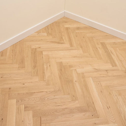 Tradition Classics Solid Oak Parquet Flooring Blocks, Unfinished, Rustic, 70x22x350 mm