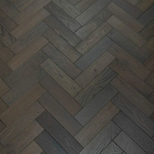 Tradition Engineered Herringbone Flooring, Graphite Grey, Brushed Matt Lacquered, 80x18x300mm