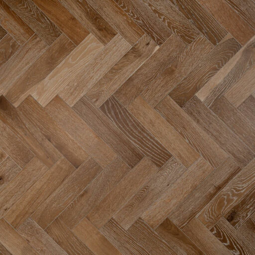 Tradition Engineered Oak Herringbone Flooring, Smoked White, Brushed Oiled, 90x18x400mm