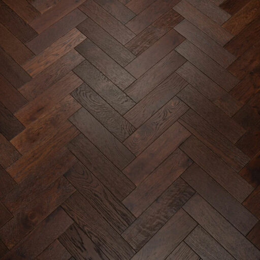 Tradition Engineered Oak Herringbone Flooring, Walnut Stain, Brushed, Matt Lacquered, 80x18x300mm