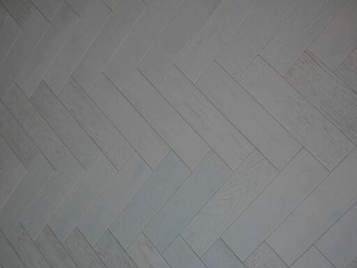 Tradition Engineered Oak Parquet Flooring, Gunmetal Grey, Prime, Brushed, Matt Lacquered, 125x18x600 mm