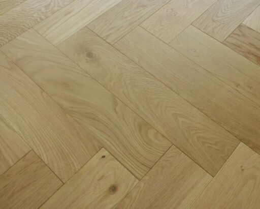 Tradition Engineered Oak Parquet Flooring, Herringbone, Brushed & Oiled, 125x14x600mm