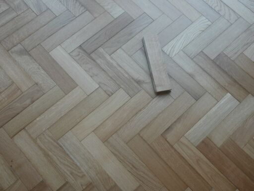 Tradition Engineered Oak Parquet Flooring, Herringbone, Prime, Brushed, UV Oiled, 70x18x300 mm