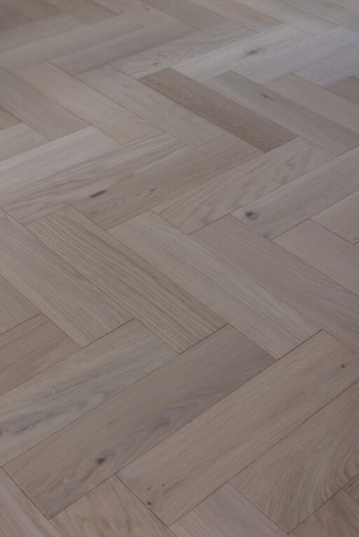 Tradition Life Shell Herringbone Engineered Oak Flooring, Invisible, Brushed, Lacquered, 90x14x360mm
