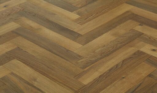Tradition Select Engineered Oak Herringbone Flooring, Smoked & Brushed, Natural Oiled 90x18x600mm
