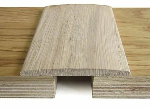Traditions Solid Oak Flat Threshold Strip, Satin Lacquered, 65x6 mm, 2.7 m