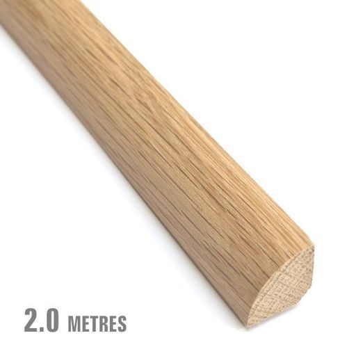 Unfinished Solid Oak Quadrant Beading, 19x19 mm, 2.0 m