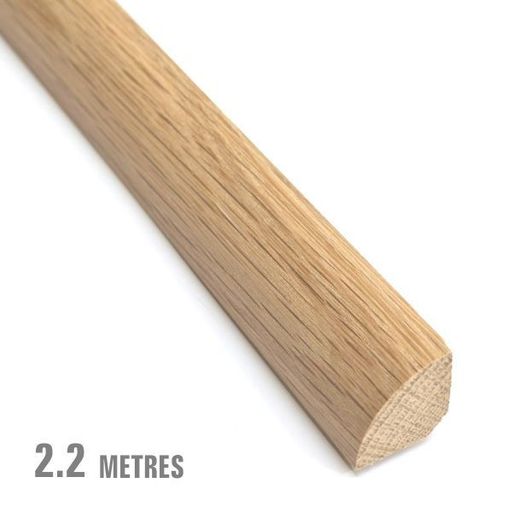 Unfinished Solid Oak Quadrant Beading, 19x19 mm, 2.2 m