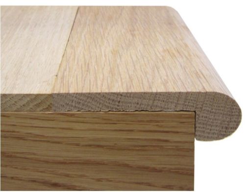Unfinished Oak Stair Nosing 10 mm, 2.7 m
