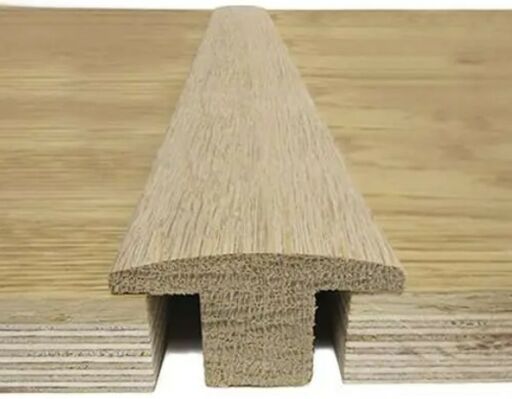 Traditions Solid Oak T-Shape Threshold, Unfinished, 20mm, 0.9m