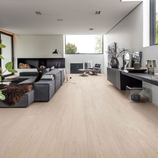 V4 Bjelin, Powder White Oak Engineered Flooring, Natural, Stained, Brushed & UV Lacquered, 206x11.3x2200mm