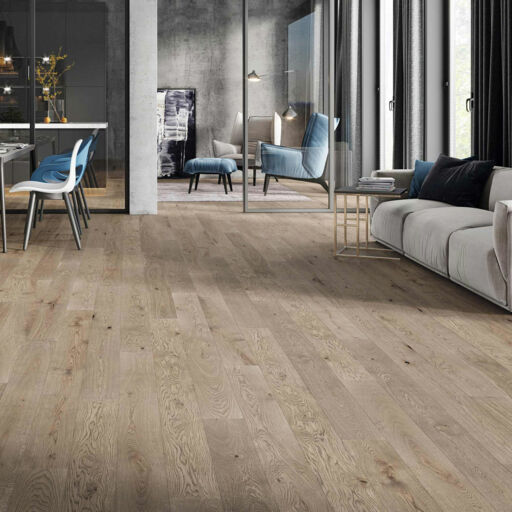 V4 Driftwood, Pebble Grey Engineered Oak Flooring, Rustic, Stained, Brushed & Matt Lacquered, 155x14x2200mm